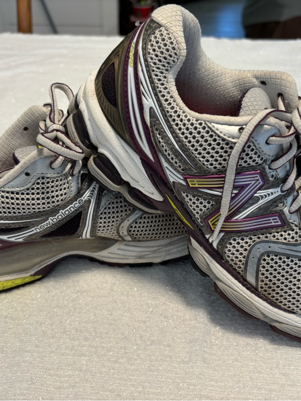New Balance Women's Gray and Purple Athletic Running Sneakers